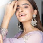 Rukshar Dhillon Instagram - Soft hues & vintage vibes💟 Styled by- @meghanaalluri Outfit- @mrunalinirao Jewellery- @sheetalzaveribyvithaldas Make up- @makeupbysheffali Hair- @seena_hair143 Photographer- @kannasrihari #AshokaVanamLoArjunaKalyanam #AVAK #RuksharDhillon #promotions