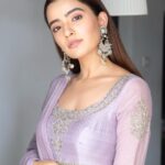 Rukshar Dhillon Instagram - Soft hues & vintage vibes💟 Styled by- @meghanaalluri Outfit- @mrunalinirao Jewellery- @sheetalzaveribyvithaldas Make up- @makeupbysheffali Hair- @seena_hair143 Photographer- @kannasrihari #AshokaVanamLoArjunaKalyanam #AVAK #RuksharDhillon #promotions