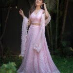 Rukshar Dhillon Instagram - 🌸 #AshokaVanamLoArjunaKalyanam Promotions! 4 Days to go💥 Styled by- @meghanaalluri @shefalideora_ Assisted by- @bhargavikallam Make up by - @makeupbysheffali Hair by- @seena_hair143 Photographer- @_anupphotography Outfit- @shopmulmul Jewellery- @the_chandi_studio #AVAK #RuksharDhillon