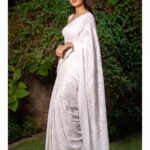 Rukshar Dhillon Instagram - Tu Jhoom🎶♥️ Styled by- @shefalideora_ @meghanaalluri Make up by - @makeupbysheffali Hair by- @seena_hair143 Photographer- @pranil_chintewar Outfit- @paaprikastore Sari Drapist- @shree.bridalmakeover Jewellery- @the_chandi_studio #RuksharDhillon #AVAK #ashokavanamloarjunakalyanam