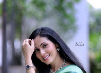 Sadha Instagram - Some more!!! 💙💚🤍 📷 @junnuphotography__