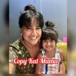 Sameera Reddy Instagram - Copy Kat😻can’t get her style even tho I try😄 #twinning #mama #babygirl #messymama #naughtynyra #momlife ❤️