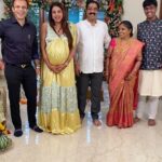 Sanjjanaa Instagram - Congratulations on your new home Doctor venkatesh sir … God bless .. Few happy movements from the house warming ceremony ❤️❤️❤️ 👗 @momzjoy … 💄 @prettify_makeover