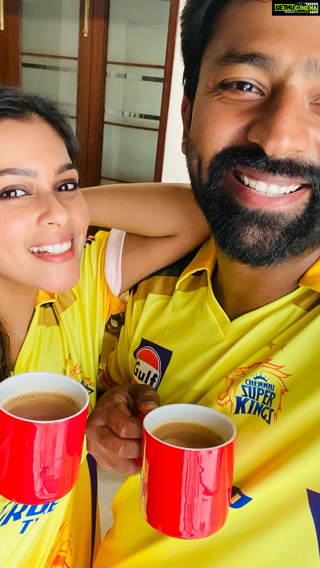 Shanthanu Bhagyaraj Instagram - #ad They say, "slow and steady wins the race," and our men in yellow, prove it time and again! Just like the perfect cup of @brookebond3roses they brew their magic steadily, and serve us with their best! So, grab a cup of @brookebond3roses with your loved ones and watch the CSK magic unfold, yena #IdhuNammaTea and #IdhuNammaTeam! @chennaiipl