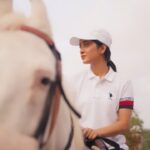 Shivangi Joshi Instagram - This was long pending in my list. Happy to introduce to you, 'Baadshah', like his name and colour, he is white, pure and a Baadshah by all means. #learning #horseriding
