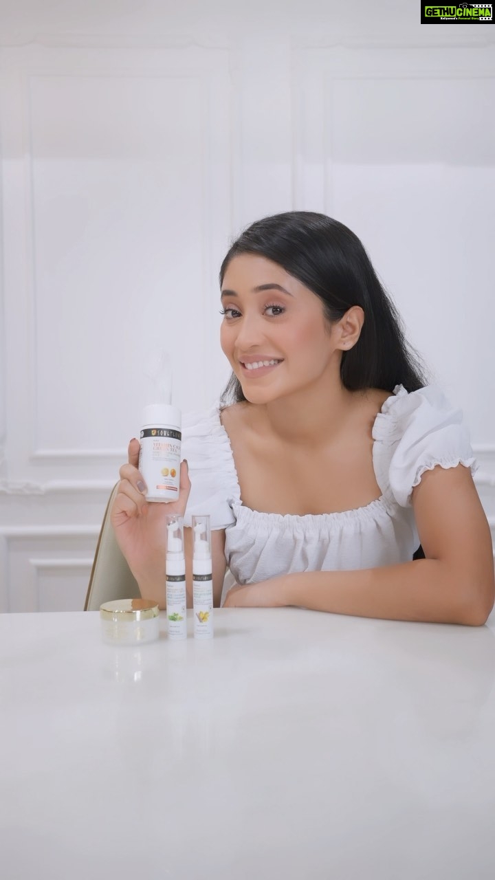 Shivangi Joshi Instagram - Are you ready to get glowing? ✨ Glow from the inside out with @soulflowerindia daily healthy-skin favorites for unstoppable radiance ✨ ✨Vitamin C Facewash has 0.5% Vitamin C and provides an instant brightening effect. ✨The Day Cream has SPF 30+ and provides a skin barrier from UV rays and suntan. ✨The Acne Spot Corrector & the Brightening Wand makes a perfect duo for acne and post acne marks. Also, @soulflowerindia is India's first preservative-free farm to face clean beauty brand providing skin and hair care solutions for over 20 years. For every time you purchase a product from their website www.soulflower.biz they ensure a meal for a stray. Their products are also available on @amazondotin & @Flipkart For any queries regarding skincare & haircare Whatsapp +91 97698 98800 #soulflower #farmtoface #Bolitujhse #vitaminC #facewash #cream #acne #brightening