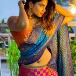 Shivani Narayanan Instagram - Hey my People 🤗 How you all doing ? Pure Banarasi Silk Half Saree @sundari_designer #stayhome #staysafe