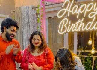 Shivani Narayanan Instagram - Friends like Family 💕 5/5/2021 Beautiful Birthday Cake @le_confectionery