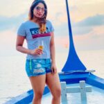 Shivani Narayanan Instagram – Sunset Cruise🍹 #maldives Maldives