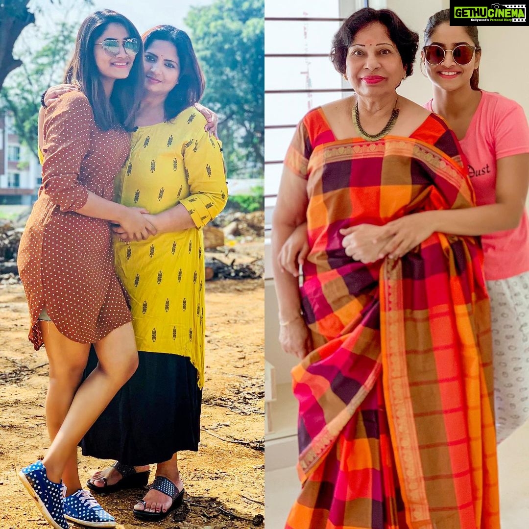 Shivani Narayanan Instagram - Amma and Paati ❤️ Happy Mother’s day to the woman who raised mom and me ❤️ Love you Paati .. #3generations