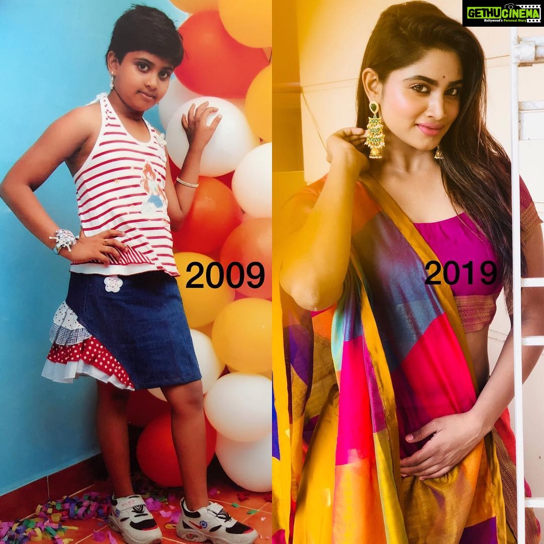 Shivani Narayanan Instagram - 2009 - 2019 ❤️ Feeling Thankfull to God for what I'm Today❤️ #10yearschallenge 💫💖 #shivaninarayanan