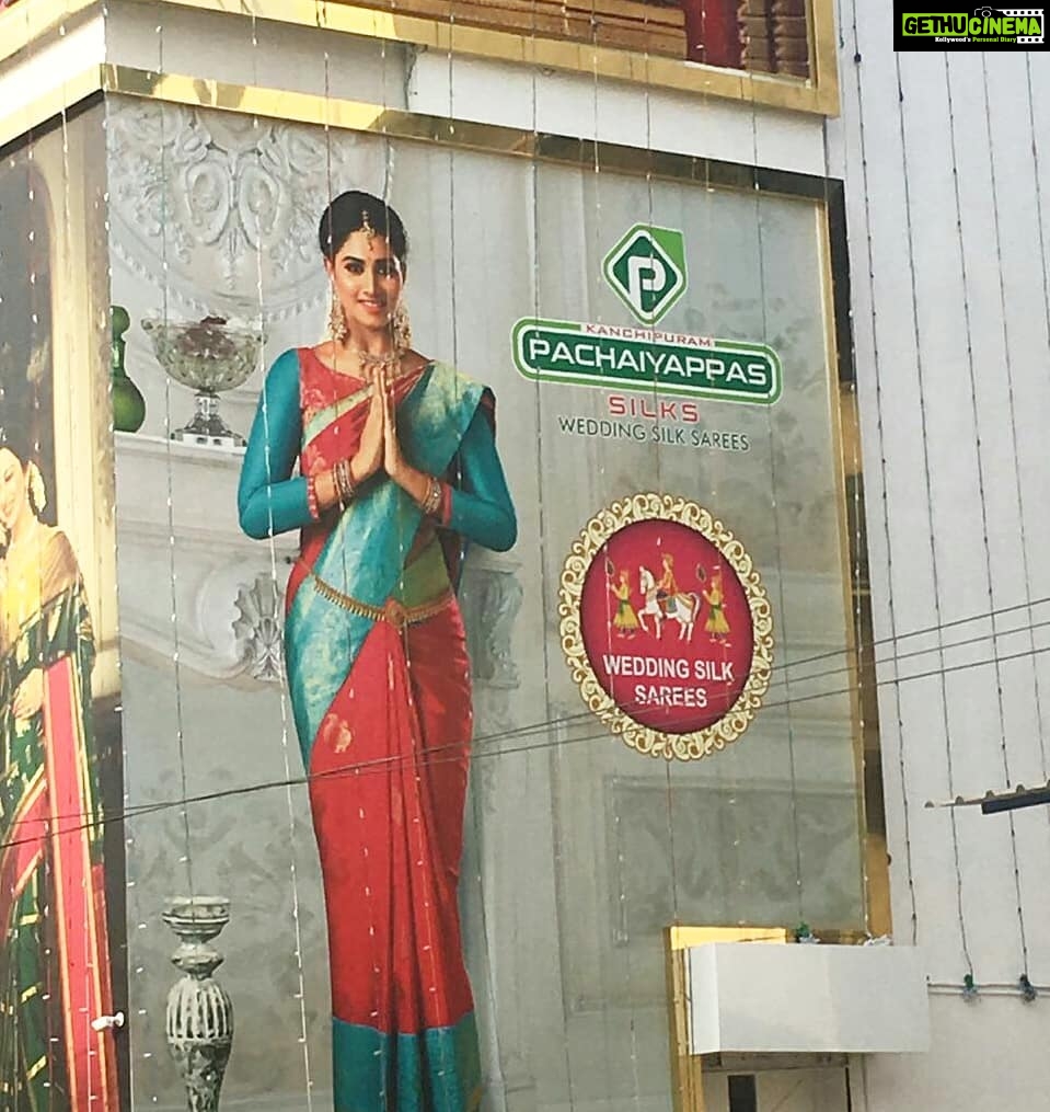 Shivani Narayanan Instagram - #pachayappassilks #pachayappas #shivaninarayanan ❤🌠