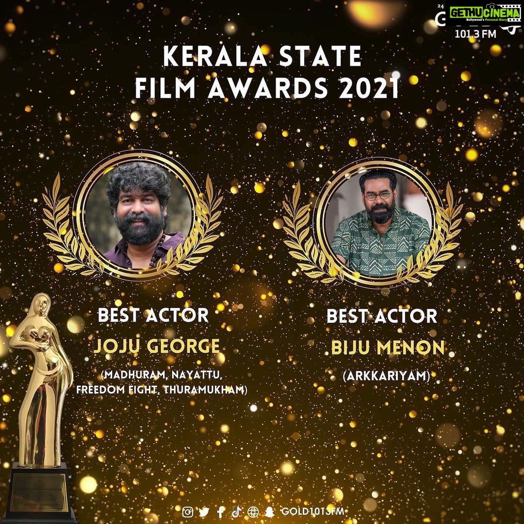Shweta Menon Instagram - Congratulations to all the winners of 52nd Kerala State Film Awards 👏🏻👏🏻👏🏻 ★ Best Actress - Revathy (I know it’s long due as this is her first state award in 39 years) @revathyasha ★ Best Actor - Biju Menon,Joju George @bijumenonofficial @joju_georgee ★ Best Character Actor – Sumesh Moor for Kala ★ Best Character Actress – Unnimaya Prasad for Joji @unnimango ★ Best Director - Dileesh Pothen @dileeshpothan ★ Best Movie - AavasaVyooham ★ Best Debut Director - Krishnendu Ragesh ★ Best Story Writer – Shahi Kabeer for Nayattu ★ Best Screenplay Writer – Krishand RK for Avasavyuham ★ Best Screenplay (Adapted) – Joji, Syam Pushkaran @syampushkaran ★ Best Cinematographer - Madhu Neelakandan @madhuneelakandan ★ Best Music Director - Hesham @heshamabdulwahab ★ Best Male Singer – Pradeep Kumar, Minnal Murali ★ Best Female Singer – Sithara Krishnakumar, Kaanekkaane @sitharakrishnakumar ★ Best Music Director (Background Score) – Justin Varghese for Joji @just_in_varghese ★ Best Lyricist – B K Harinarayanan, Kaadakalam ★ Best Film Editor – Mahesh Narayanan and Rajesh Rajendran for Naayaattu @maheshnarayan_official ★ Best Film with Popular Appeal and Aesthetic Value – Hridhyam (Congrats Vineeth Sreenivasan & Crew) @vineeth84 @pranavmohanlal @kalyanipriyadarshan @darshanarajendran