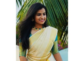 Sivaangi Krishnakumar Instagram - Ellavarkum hridhayam niranja Onaashamsagal🌸🌺❤️ PC @cyril_eanastein Accessories @style_statement_by_shakthi