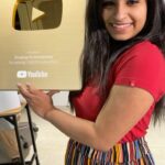 Sivaangi Krishnakumar Instagram – Thankyou so much all! 🤧❤️Received the Golden Play Button from @youtube !