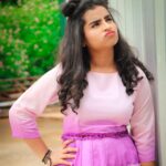 Sivaangi Krishnakumar Instagram - Rendu Bun Hairstyle 🤪 Outfit : @radheyscouture PC @vikram__offi