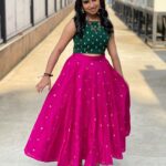 Sivaangi Krishnakumar Instagram – 🐥🐥
Wearing: @athiradesigns 
Necklace: @thinkal__fashionbay