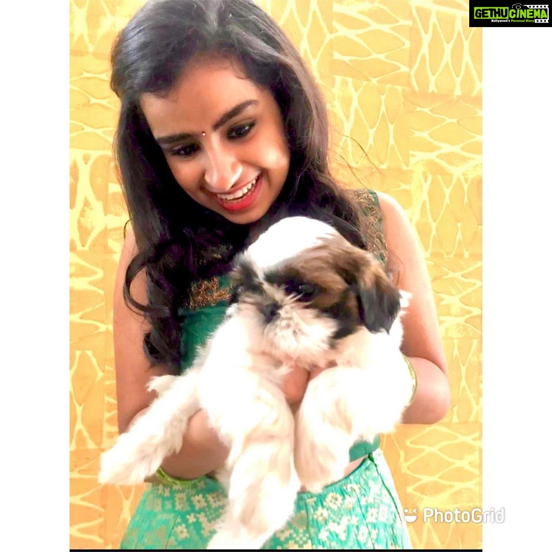 Sivaangi Krishnakumar Instagram - 🌟😍😍 With Makapa Annas Pup❤️