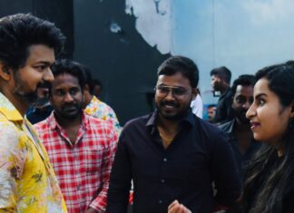 Sivaangi Krishnakumar Instagram - And this happened 🥶 in the sets of jolly o jhymkhana🌟 Thankyou #Thalapathy for the kind words❤️ @sivakarthikeyan anna ungalku evlo nandri sonnalum pathathu❤️ @jagadish_palanisamy