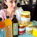 Soha Ali Khan Instagram - An all women team, at Jhansi's @kanhagaushala makes these genuine products which are bound to take you down memory lane, like how your nani would make them out of love for you. Not only are these products authentic but they are prepared without using any electricity. Before I bought the products, I had a conversation with Tanya who manages the Gaushala and she told me about all the products in detail so that I knew what I was buying and got exactly what I wanted. Thanks for everything❤ . . #Organic #KanhaGaushala #Homemade #Love 😊