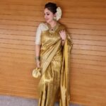 Sridevi Vijaykumar Instagram - 🌟Be your own kind of beautiful🌟 #gold#traditionalwear#saree#kanchipuramsilk#silksarees#lovesaree#indianwear#wedding#weddingsaree#dressedup#golden#flowers#jasminelove#jewellery#weddingjewellery#instapic#instapicoftheday#instagram#bangles#weddingseason#friendslikefamily