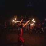 Sriti Jha Instagram - My first flow with fire Can’t thank @shubhimittal19 and @kjmittal enough for teaching Thank you @shrutinagrawal @rockstar_elijah @seedsofbanyan for hosting this magical night @rap_rowdies for non-stop brilliance throughout the fire show Thank you @yash_indap for these killer pictures P.s: notice the happy idiot in the fourth picture… if exhilerence had a face😁