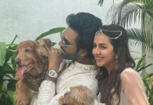 Sundeep Kishan Instagram - Love & Laughter 🤍 Happy Married Life my Babies 😘 @aadhiofficial @nikkigalrani @manojkmanchu @neeraja.kona @anmishareddygummi Outfit by @labelcrestelli