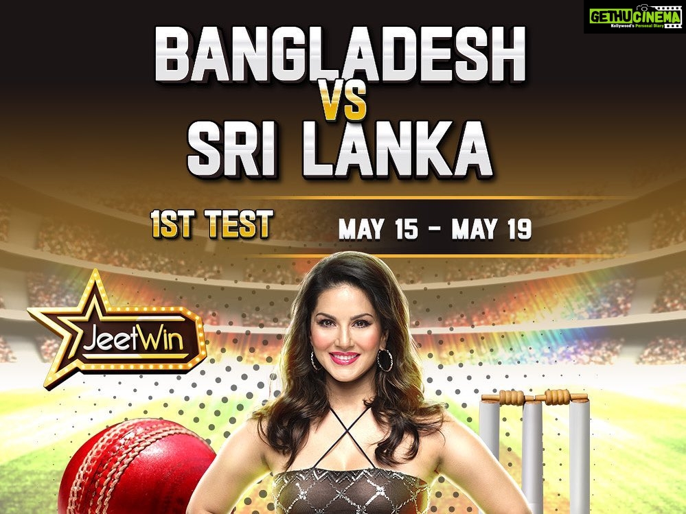 Sunny Leone Instagram - The Cricket Fever doesnโt stop at @jeetwinofficial , itโs going to be an exciting Test battle between Bangladesh Vs Sri Lanka ๐ ๐ Keep your predictions streaming and continue your winnings flowing ๐ Join now from the swipe up link in the story to start winning ๐ฐ #Sunnyleone #Jeetwin #Bangladesh #Srilanka #Testmatch #Cricket