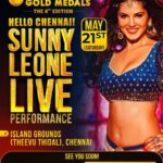 Sunny Leone Instagram - Chennai!! Are you ready to dance this weekend with me? This Saturday, May 21sy, I'll meet you all at BEHINDWOODS GOLD MEDALS 8th Edition😍 @behindwoodsofficial Disco Ellaam Venam Podu Kuthu Dance Dhaan🥳 AT ISLAND GROUNDS, CHENNAI, 5pm Onwards Book Your Tickets http://behindwoods.com/bgm8 #SunnyLeone #BehindwoodsGoldMedals2022 #BGM8 Island Grounds Chennai