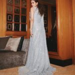 Surveen Chawla Instagram - No shimmer is more shimmer ✨ For the #iwmbuzz Digital Awards. Outfit by - @alpana_neeraj Jewelry- @tarafinejewellery @mozaati @tuula.jewellery Styled by - @sukritigrover Styling team- @vasudhaguptaa @vanigupta.23 📸 @visualaffairs_va