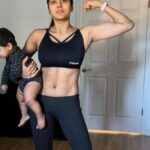 Sushma Raj Instagram – Who needs dumbbells when you have a 7 month old! 😂😂 
#progresscheck #mombody #postpartumbody #newmom