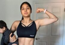Sushma Raj Instagram - Who needs dumbbells when you have a 7 month old! 😂😂 #progresscheck #mombody #postpartumbody #newmom