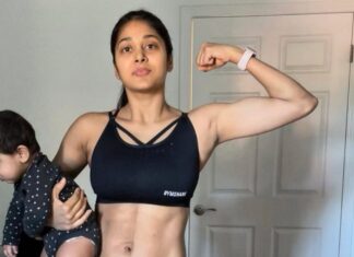 Sushma Raj Instagram - Who needs dumbbells when you have a 7 month old! 😂😂 #progresscheck #mombody #postpartumbody #newmom