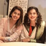 Taapsee Pannu Instagram – The curl n silk of the house. 🏡 👯‍♀️❤️