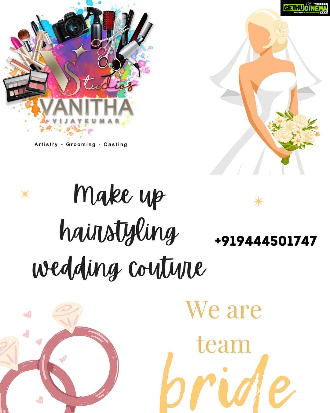Vanitha Vijayakumar Instagram - We offer bridal services and fix u up to ur bestest on your special day. We have personalised experiences. We have different themes budgets and cater to your requirements. You can get your dream wedding look created by me personally as well . Call us for enquiries and lets meet up @vanithavijaykumarstudios Chamiers Road