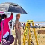 Vidhya Instagram - Scorching summer heat🌞🥵😎Had a wonderful time working with Director Somnath and team🤗🤍 #behindthescenes #aboutlastweek Mahabalipuram, Tamil Nadu, India