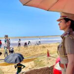 Vidhya Instagram - Scorching summer heat🌞🥵😎Had a wonderful time working with Director Somnath and team🤗🤍 #behindthescenes #aboutlastweek Mahabalipuram, Tamil Nadu, India