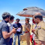 Vidhya Instagram - Scorching summer heat🌞🥵😎Had a wonderful time working with Director Somnath and team🤗🤍 #behindthescenes #aboutlastweek Mahabalipuram, Tamil Nadu, India