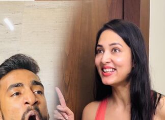 Vidisha Instagram - When you take songs seriously 😅 @vivekkeshari1 @vidishasrivastava . . . . . . #ViralBoy #Vivekkeshari #Song #SunoKahoSuna