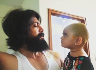 Yash Instagram - Ayra : Dad I know its summer... but I'm damn sure THIS is NOT summer cut!!! Dad : Well... ahem!! 😬 Nanjundeshwara Temple