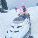 Aanchal Munjal Instagram – Bike no. 61 ? 👀
Present Sir .. 🙋🏻‍♀️ #MissTheSnow ❄️ 

Wearing @urbanic_in ❤️