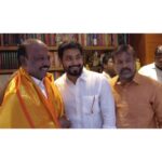Aari Instagram - My heartiest wishes to you on your birthday Mr. M.Subramanian sir (Health Minister of Tamil Nadu), have a successful year filled with happiness and glory. Thanks for watching Nenjuku Needhi movie and appreciating my performance on meeting you today, had a great time with you sir.