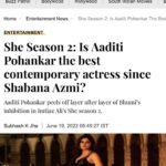 Aditi Sudhir Pohankar Instagram – Pops this is for you, thank you so much Subhash Sir, my father was an-admirer of Shabana Azmi ji, and being compared here with her on this day, Fathers Day I don’t think anything else would make him more proud than this. 
I miss you so much today Popsy, you can’t even imagine. And I love you forever and ever until we meet again – your baby girl, aadi. 
.
.

https://www.firstpost.com/opinion/she-season-2-is-aaditi-pohankar-the-best-contemporary-actress-since-shabana-azmi-10810371.html

.
#aaditipohankar #pops #fathersday #dad #daddydaughter #she