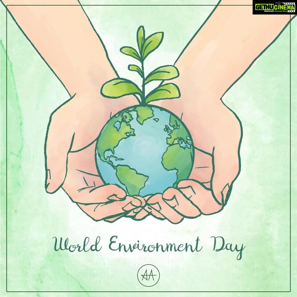 Allu Arjun Instagram - On #WorldEnvironmentDay, let us work towards a greener planet. Each of our contribution matters 💚
