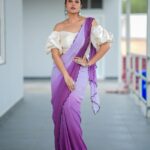 Anasuya Bharadwaj Instagram - Like a wild flower.. you must allow yourself to grow in all the places people thought you never would.. 💜 For #Jabardast #tonyt Outfit & Styling : @gaurinaidu 🌸 PC: @freeze_the_seconds46 🎴