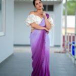 Anasuya Bharadwaj Instagram - Like a wild flower.. you must allow yourself to grow in all the places people thought you never would.. 💜 For #Jabardast #tonyt Outfit & Styling : @gaurinaidu 🌸 PC: @freeze_the_seconds46 🎴