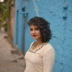 Angana Roy Instagram - Legend has it that if you look hard enough, you'll see the weekend approaching. Outfit- @anushree_malhotra_designs Photography- @rieo_creations Makeup- @samitavod Hair- @bithi.roy.7712 Shoes- @official.huedkick Organized by @inkcollab.pr ✨ #fridaypost #whitegram #blueandwhite #blueaesthetic #bluesky #designerclothes #streetsofkolkata #streetwear #fashionshoot #fashionphotography #newlook #ethnicjewellery #junkjewellery #curlyhairkillas #curlyhairstyle #newmonth #junedit #juneishere #lanes #indianaesthetics #background #portraitsofficial #picoftheday #photoseries #anganaroy #lovefromA