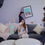 Anita Hassanandani Instagram - Some #BTS from my recent shoot! So soft that you just can't let go! I don't usually get lost in the moment, but this time things were different - I was unable to let go of the softest diaper ever! Aaravv and I love the 360° cottony softness that Pampers Premium Care provides that keeps Aaruu feeling happy, comfy baby all day long! No wonder, it's voted the #1 softest diapers by moms