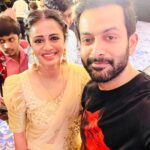Anjana Rangan Instagram - For #kaduva tamil press meet! With the most versatile , charming @therealprithvi ❤️ Wearing @magicbyjeeni