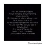 Aparnaa Bajpai Instagram - If someone tells you about you; they are talking about themselves. Specially, when someone specifically points out your words or actions; they are directly talking about their triggers. They are talking about their own lack & need which they are unknowingly trying to fulfill through you. And this goes vice-versa:) Look within, what is it in your body that you felt through someone else’s behavior? What need arises instantly? Did you feel unheard, unappreciated, hurt, ridiculed, shamed, bullied, taken granted for, unloved, judged, misunderstood etc etc. And then notice how every slight-uncomfortable external situation shakes your internal peace. Is it them through whom, you’re trying to fill that void within you. Offcourse, there is no harm in safe expression of your emotions. But then it should be a safe expression and not a projection. One can express the deeper emotions only after becoming aware of the presence of that particular emotion(or need) within himself. Only when you acknowledge your own emotions, you become available to your own self, your own needs. And when you start being available to your own needs, you’ll slowly stop looking outside to fulfill that for you🙏🏼